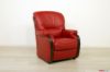 poltrona in pelle con legno