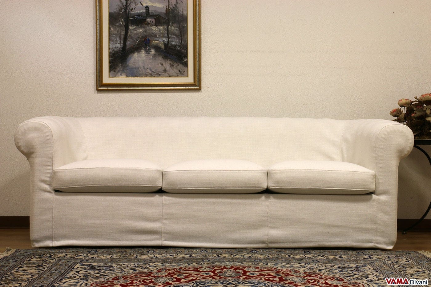 Fodera divano chesterfield in tessuto