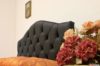 Testata letto capitonnè in pelle nera