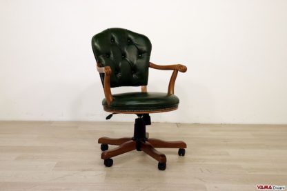 Piccola poltrona da ufficio verde