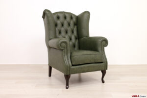 Poltrona stile inglese con schienale alto