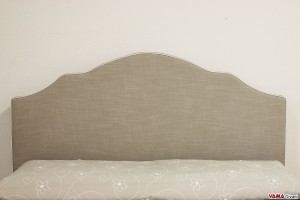 Testata letto shabby chic in tessuto sfoderabile