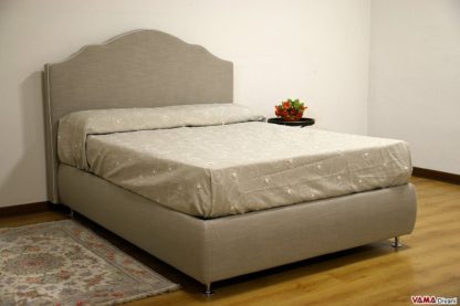 letto imbottito in tessuto sfoderabile shabby chic