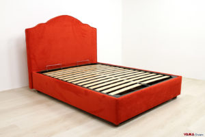 Letto classico matrimoniale rosso sfoderabile
