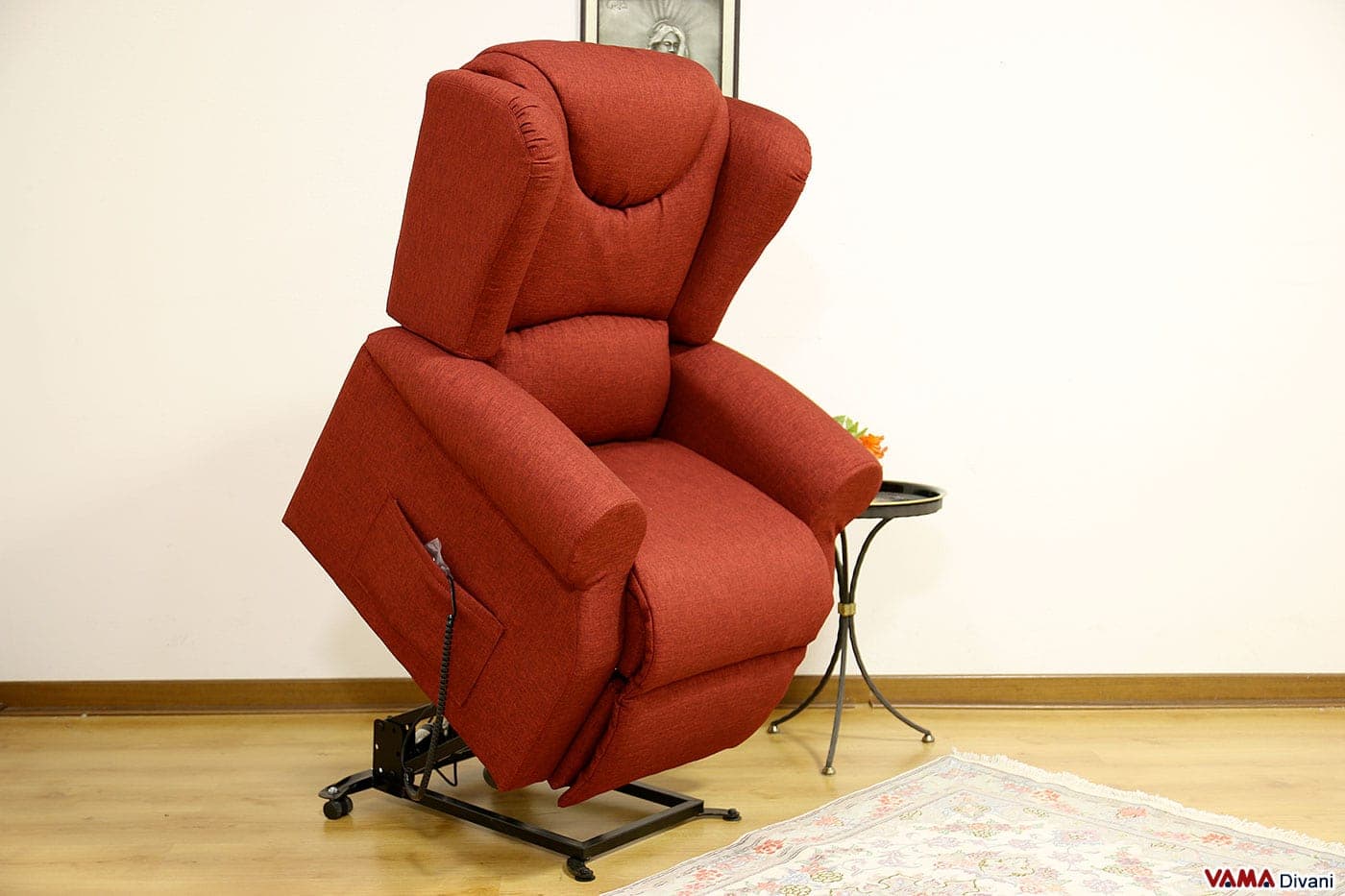 Poltrona relax elettrica alzapersona 2 motori vama divani Poltrona reclinabile elettrica