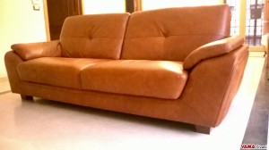Divano in Pelle Marrone chiaro vintage moderno