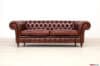 Divano Chesterfield Roma in pelle ruggine invecchiata a mano