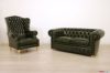Salotto classico Chesterfield verde inglese