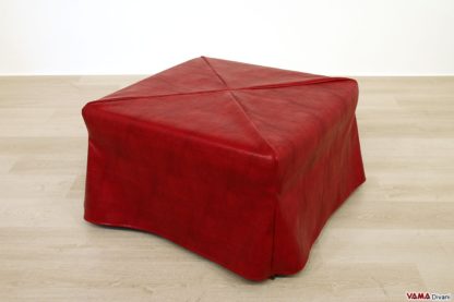 Pouf letto ecopelle rosso