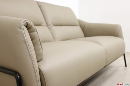 Bracciolo divano design moderno in pelle