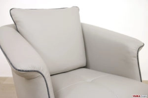 Seduta con cuciture poltrona in pelle
