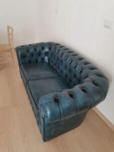 Divano Chester 2 posti blue vintage, recensione cliente Cagliari