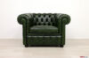 Poltrona Chester verde inglese vintage