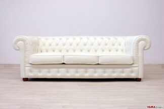 Divano Chesterfield bianco 3 posti in offerta