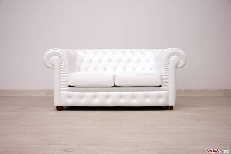 CHESTERFIELD DIVANO VERA PELLE