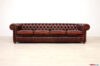Divano Chesterfield 4 posti in pelle vintage ruggine