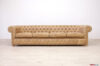 Divano Chesterfield 4 posti in pelle scrivente pull up marrone chiaro
