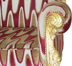 Dettaglio bracciolo barocco oro