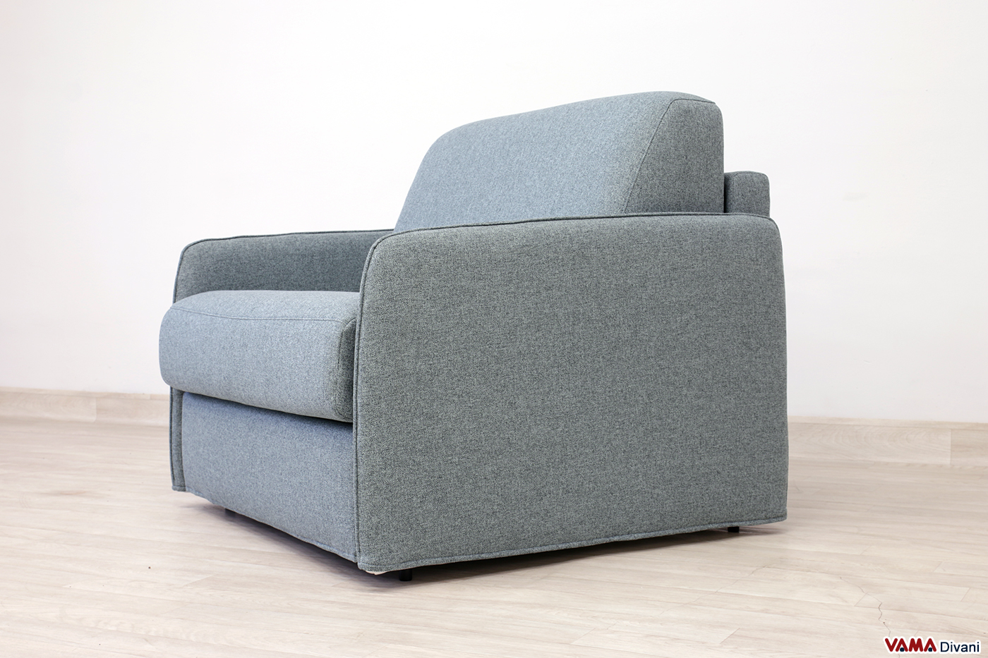 Poltrona letto moderna di design completamente sfoderabile