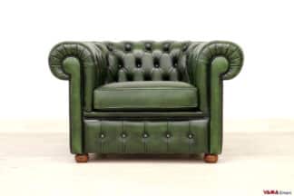 Poltrona Chesterfield verde inglese