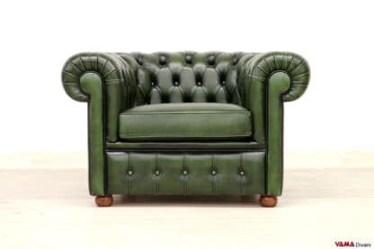 Poltrona Chesterfield verde inglese