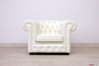 Poltrona Chesterfield bianca