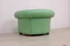 Retro della poltrona Chesterfield VAMA in vera pelle verde menta chiaro, manifattura artigianale toscana