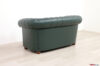 Retro del divano Chesterfield 2 posti piccolo VAMA in pelle verde pino