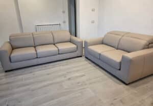 Divani moderni in pelle color talpa di Federica da Arezzo